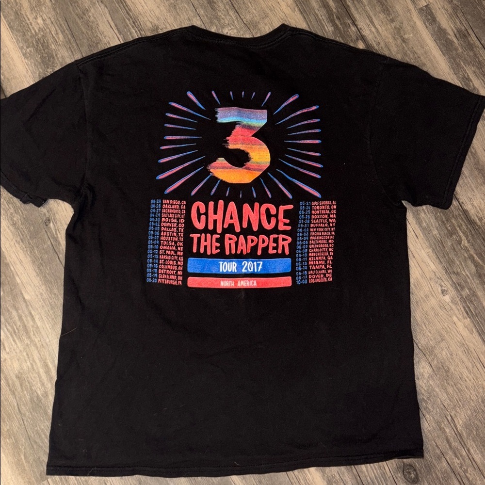 Chance The Rapper Large Be Encouraged Tour 2017 Large T Shirt Double Sided Clean - Picture 3 of 4